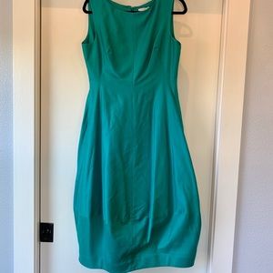 NWT Teal COS Dress Boatneck Balloon Skirt 10